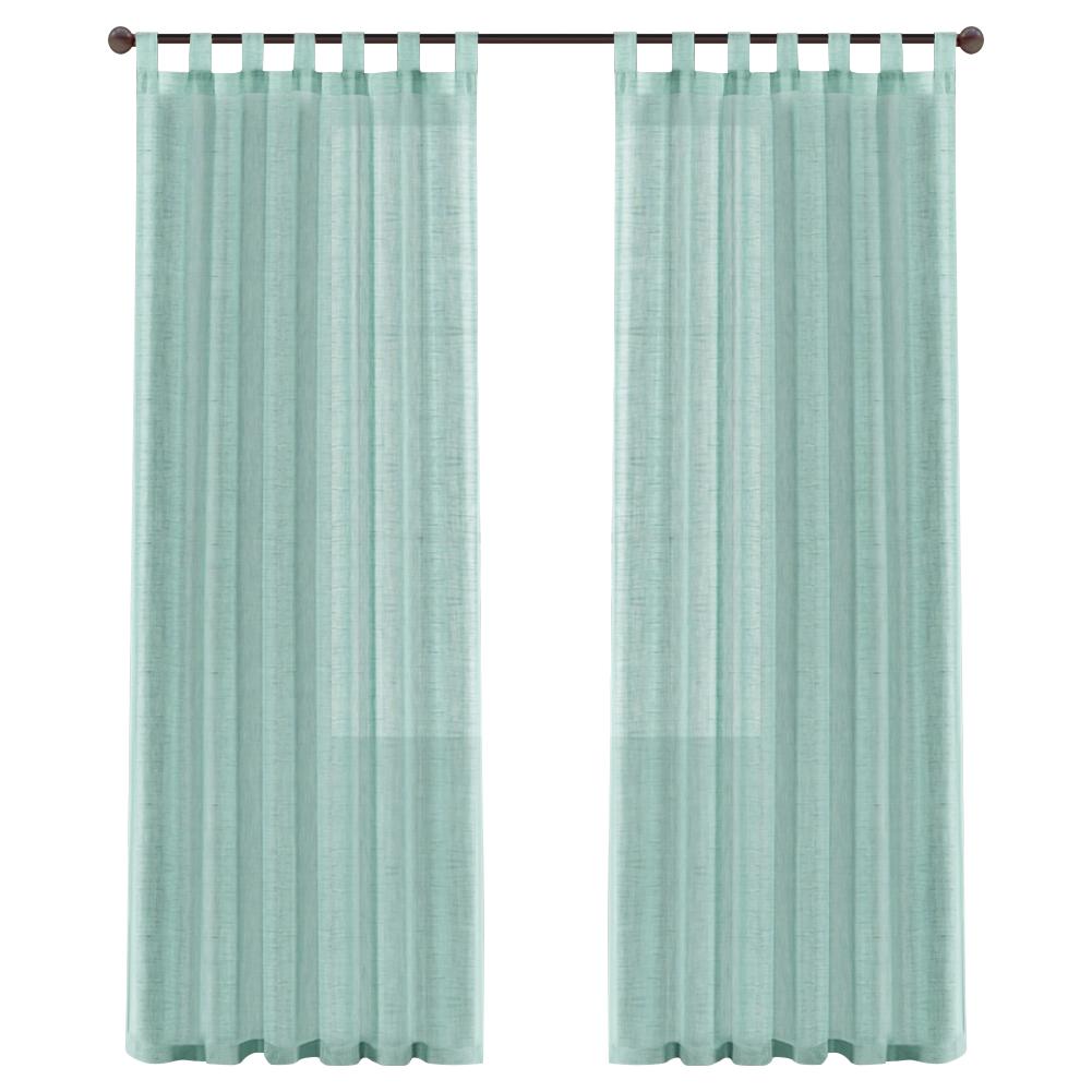 Простые полупрозрачные шторы из натуральной льняной смеси, карнизы для штор, пара декоративных штор для гостиной и спальни