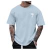 Men's Round Neck Short Sleeve Loose Summer Tops Fashion T-Shirt With Graphic Creative Letters Retro Print Street Sports Casual Tops