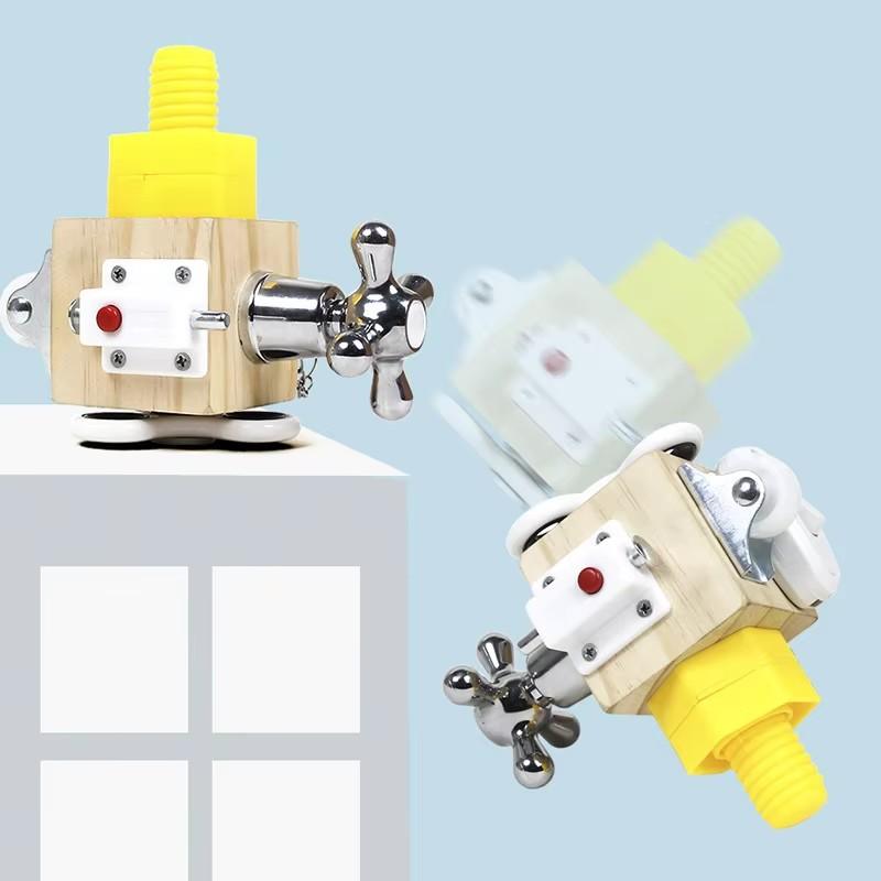 Деревянный развивающий куб-фиджет для детей и взрослых Монтессори Образовательная дорожная сенсорная развивающая доска для изучения основных жизненных навыков