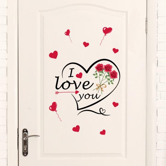 Наклейка на стену, водонепроницаемая, романтическая, съемная, самоклеящаяся, декоративная, из ПВХ, я люблю тебя, люблю, наклейки на стену, домашний декор