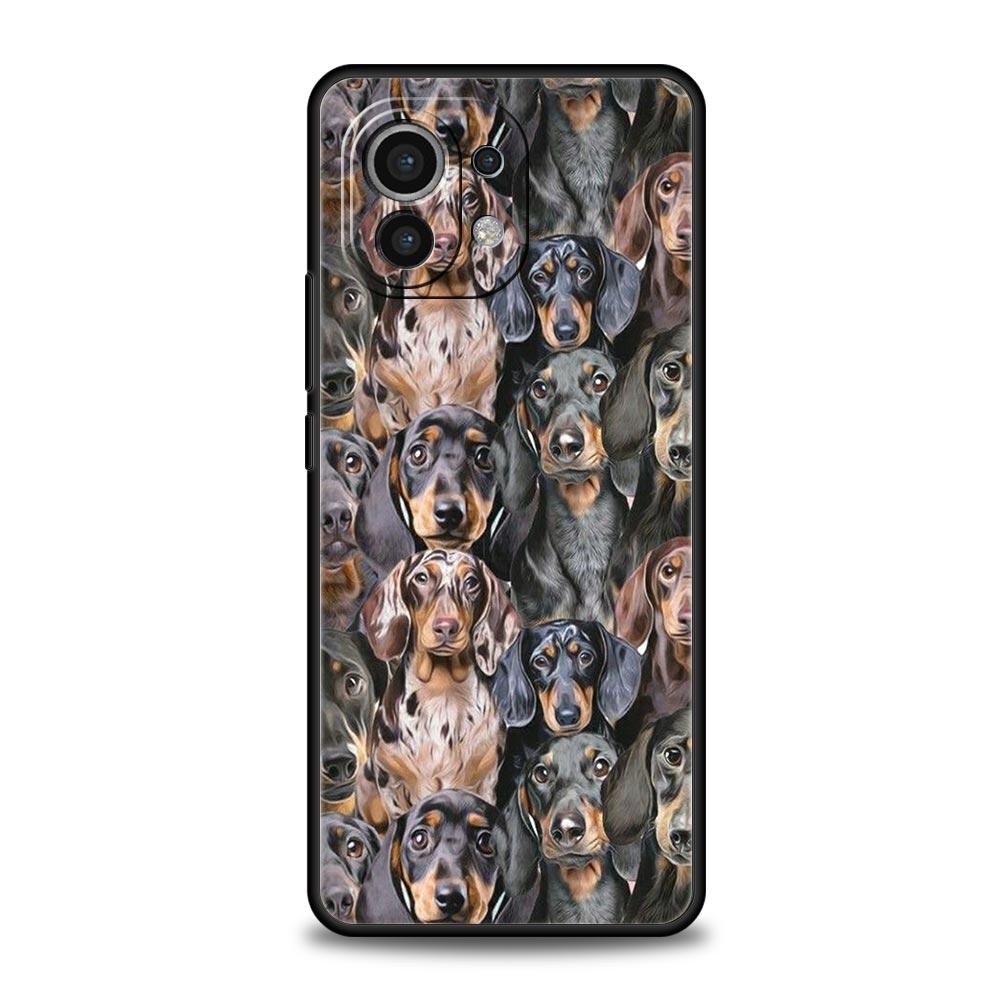 Милый Чехол для Телефона с Таксой и Бульдогом Для Xiaomi Mi 17 15T 15 14 14T 13T 12T Pro 12 13 Lite 5G 11T Poco X6 X7 X5 Pro Мягкий Чехол