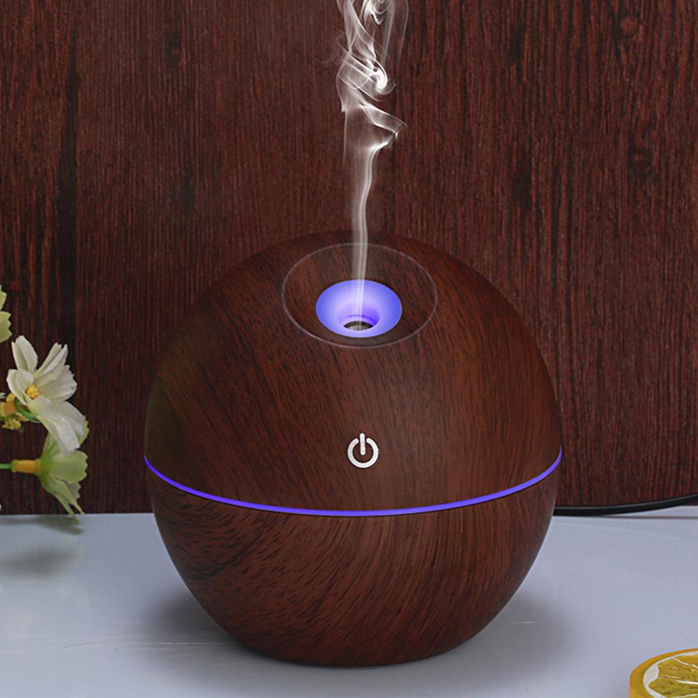 130ml USB Charging Wood Grain Slanting Mist Air Humidifier