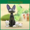 Cat Black Resin Mini Ornament With Handcrafted Style For Friendship And Gifts