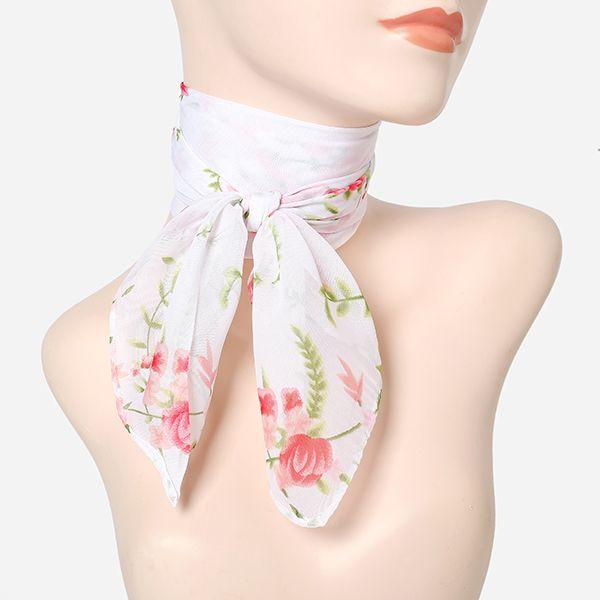 Весенний тонкий квадратный маленький носовой платок для женщин, летнее украшение, модный шарф для защиты шеи, зимний шарф