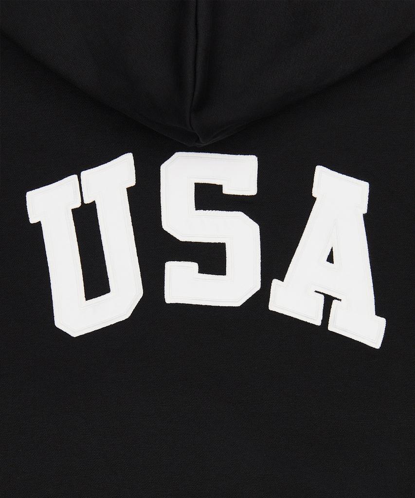 Flag Fleece Hoodie - Black