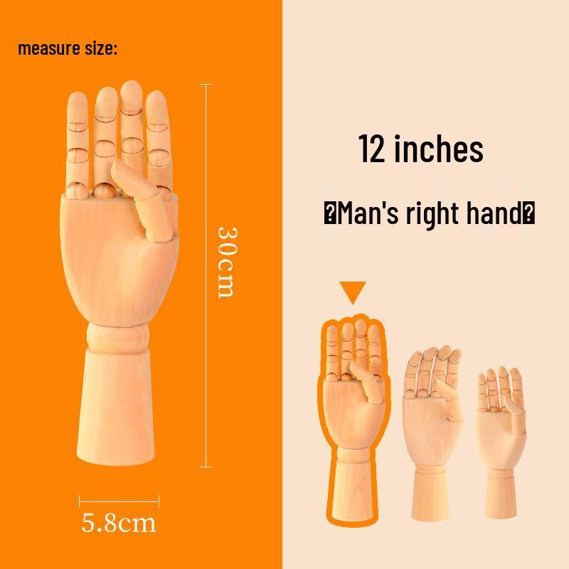 12" (30CM) Wooden Jointed Mannequin - Art Model & Home Decor