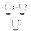 250ml/350ml/450ml with  Handle Transparent Coffee Cup High Borosilicate Glass Milk Mug