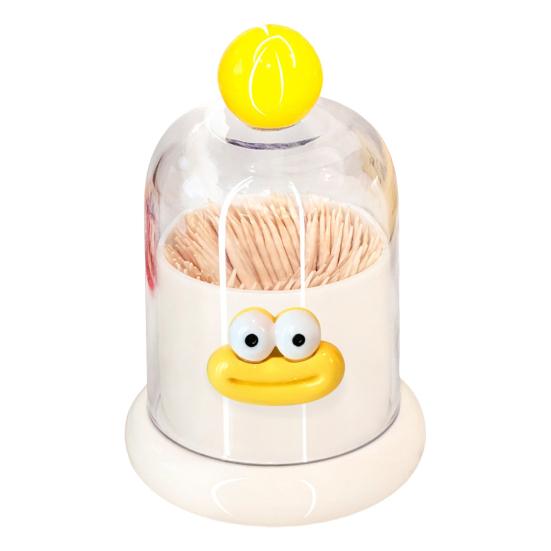 Мультяшная зубочистница со съемной пылезащитной крышкой, пластиковая зубочистка, стоматологическая