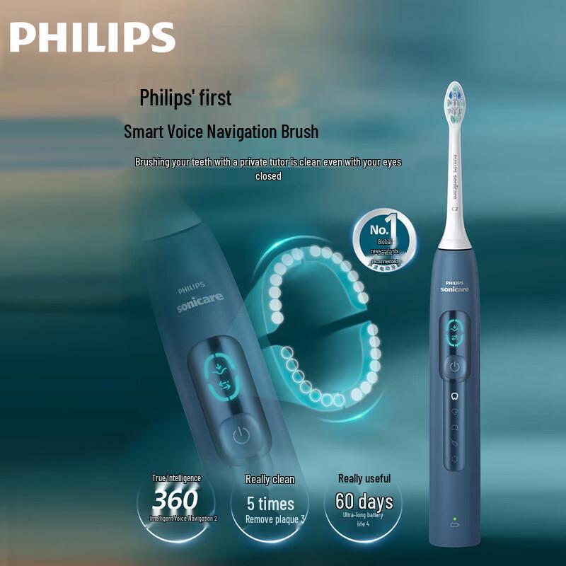 Philips HX5681 Умная звуковая электрическая зубная щетка с ИИ, китайская вилка (адаптер в комплекте)