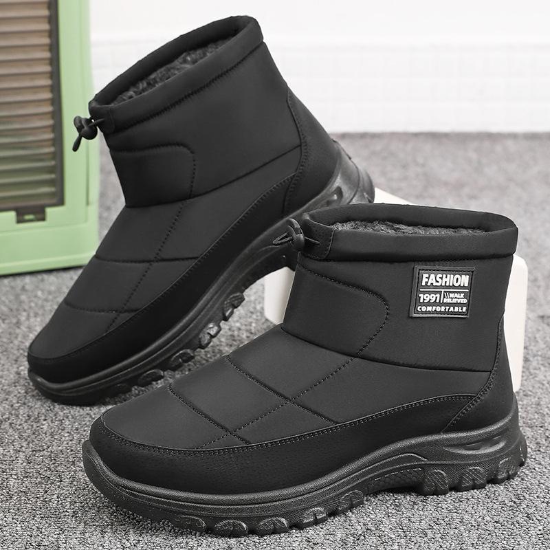 Winter New Men's Women's Platform Plush Warm Casual Ankle Boots High Top Couple Snow Boots Unisex Outdoor Anti-Slip Work Boots