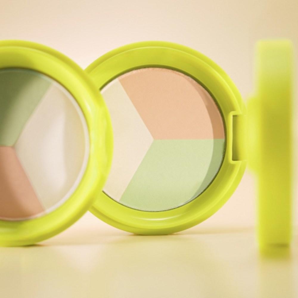 Luna Comfy Tone Blur Pact 9 г, 1 шт., персиковый + зеленый + белый