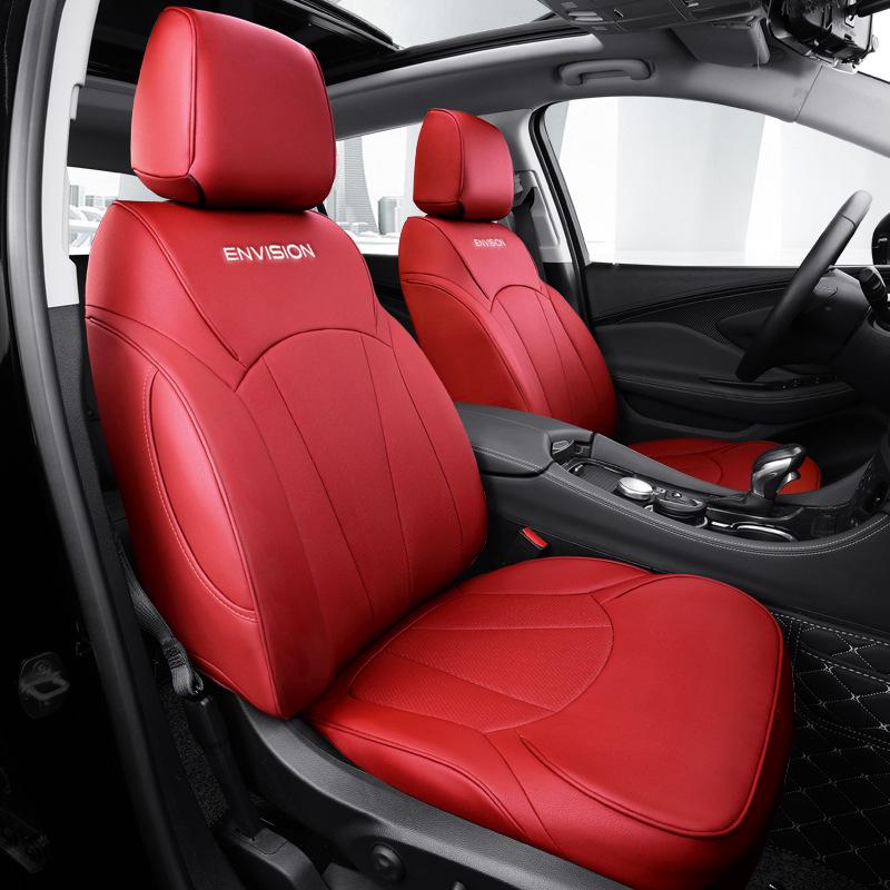 Buick Envision All-Season Full Surround Leather Seat Cushion with Embroidered Logo for Five Seats