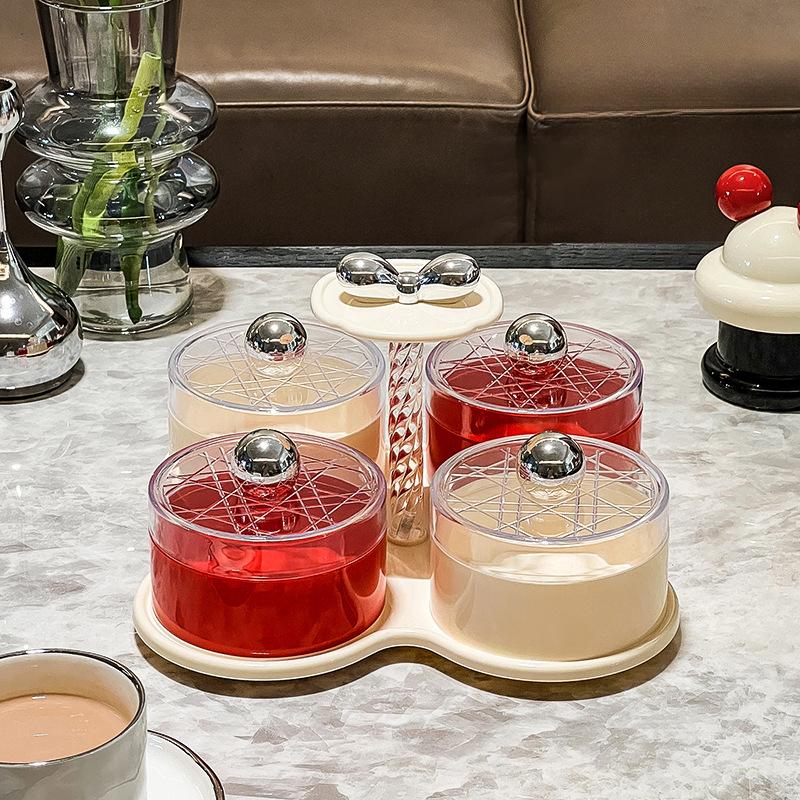 Dried Fruit Tray Light Luxury Creative Food Grade Fruit Tray with Lid Household Nut Candy Snack Tray Refreshment Tray Snack Tray