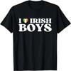 Смешная футболка I Love Irish Boys I Красное Сердце British Boys Ireland