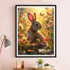 5d DIY Diamond Painting Cross Stitch Rabbit In The Flower Bushes Diamond Embroidery Mosaic Full Round Drill Home Decor