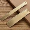 1Pcs Vintage Metal Straight Ruler Creative Portable Ruler Student School Stationery Measuring Tool Office Supplies