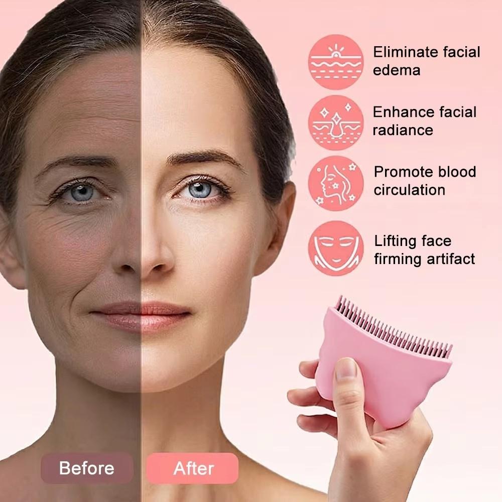 Lift Firm Contour Face Brush Soothe Massage Facial Anti-Puffiness Brush For Face Neck