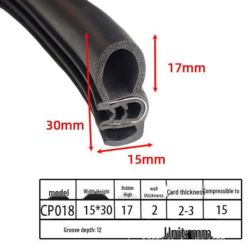 U-образные уплотнительные ленты из вспененной резины для шкафов и автомобильных дверей