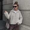 European & American Retro V-Neck Long-Sleeve Loose Knit Sweater for Women