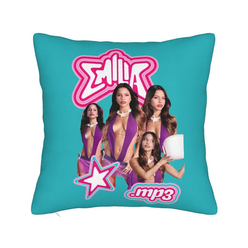 Emilia Music Square Pillow Covers Polyester Home Cushion Cover Cool Decor Pillow Cover 4545