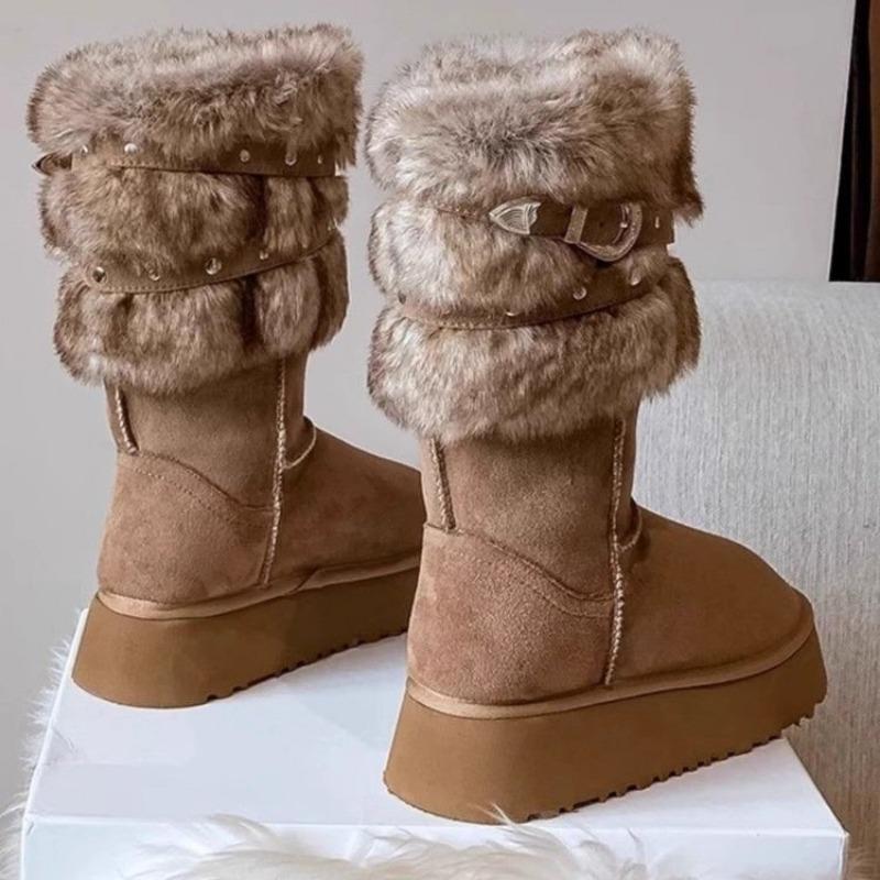 Женские зимние ботинки, сохраняющие тепло, качественные, длиной до середины голени, женские, со шнуровкой, удобные, нескользящие, ботинки, женские ботинки