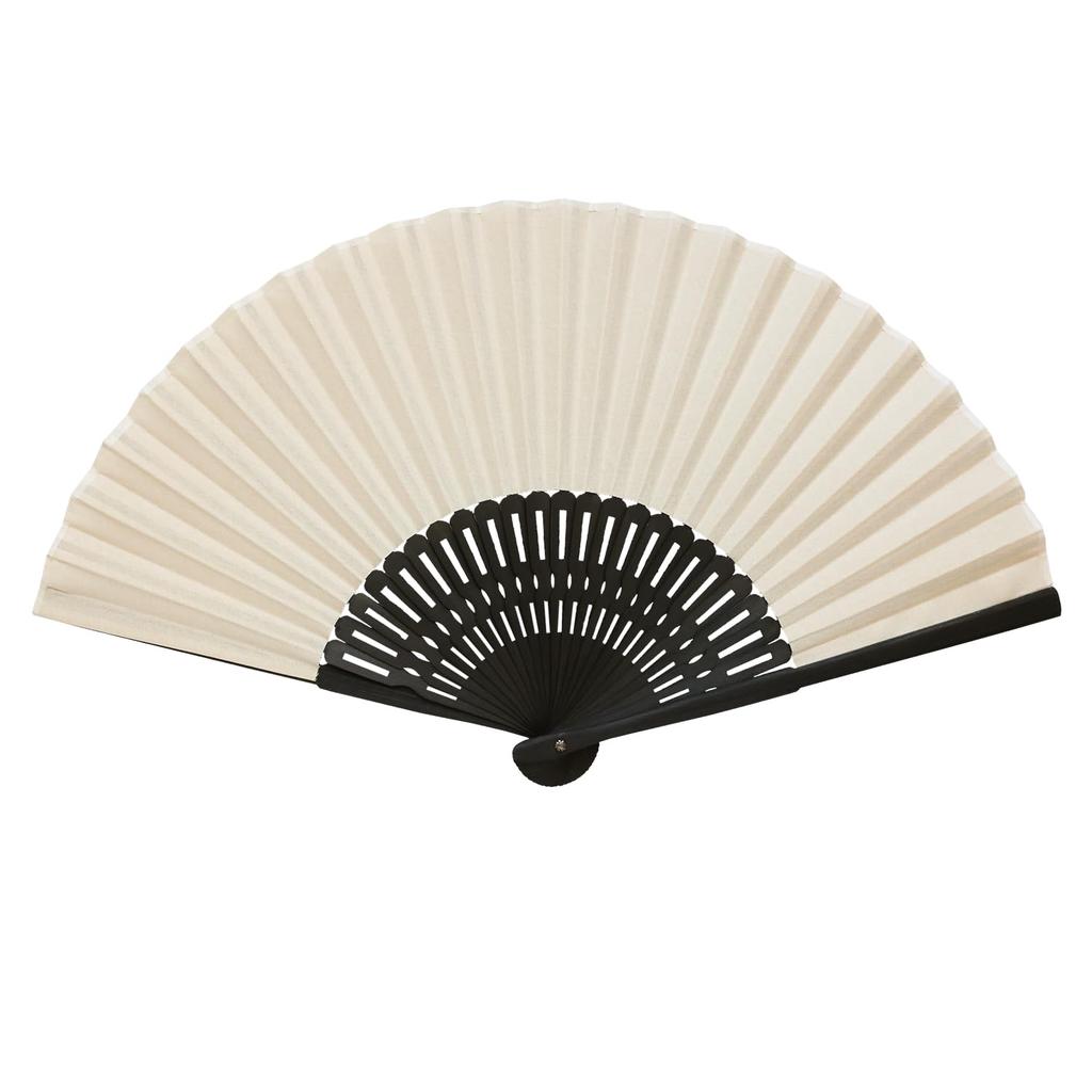Folding Fan for Japanese Japanese Clothing Boxed [Osaka Choseido] Men, Stylish, Business, Style, Accessory, Festival, Plain, (beige)