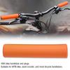 1 Pair Bicycle Handlebar Grips Anti skid Shock Proof Silicone Bike Grip With End Plugs Orange
