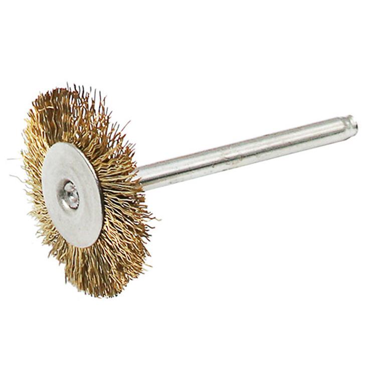 Wire Wheel Brush 6mm Shank Copper Plating Stainless Steel Wire Wheel Brush Grinder Rotary Tool