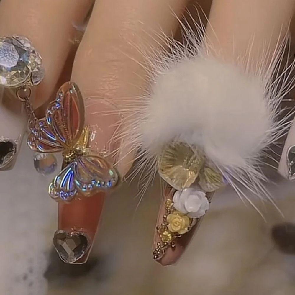 Инструменты для маникюра Магнитные помпоны для ногтей Шарики для ногтей с основой для дизайна ногтей Пушистый помпон для самостоятельного украшения ногтей