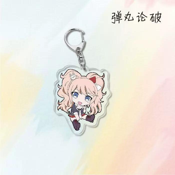 Danganronpa 1 Monokuma Naegi Makoto Acrylic Keychain, Creative Campus Anime Gift Accessories