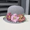 Женский летний открытый дорожный фото цветок цилиндр пляжная шляпа для отпуска модная дышащая шляпа от солнца