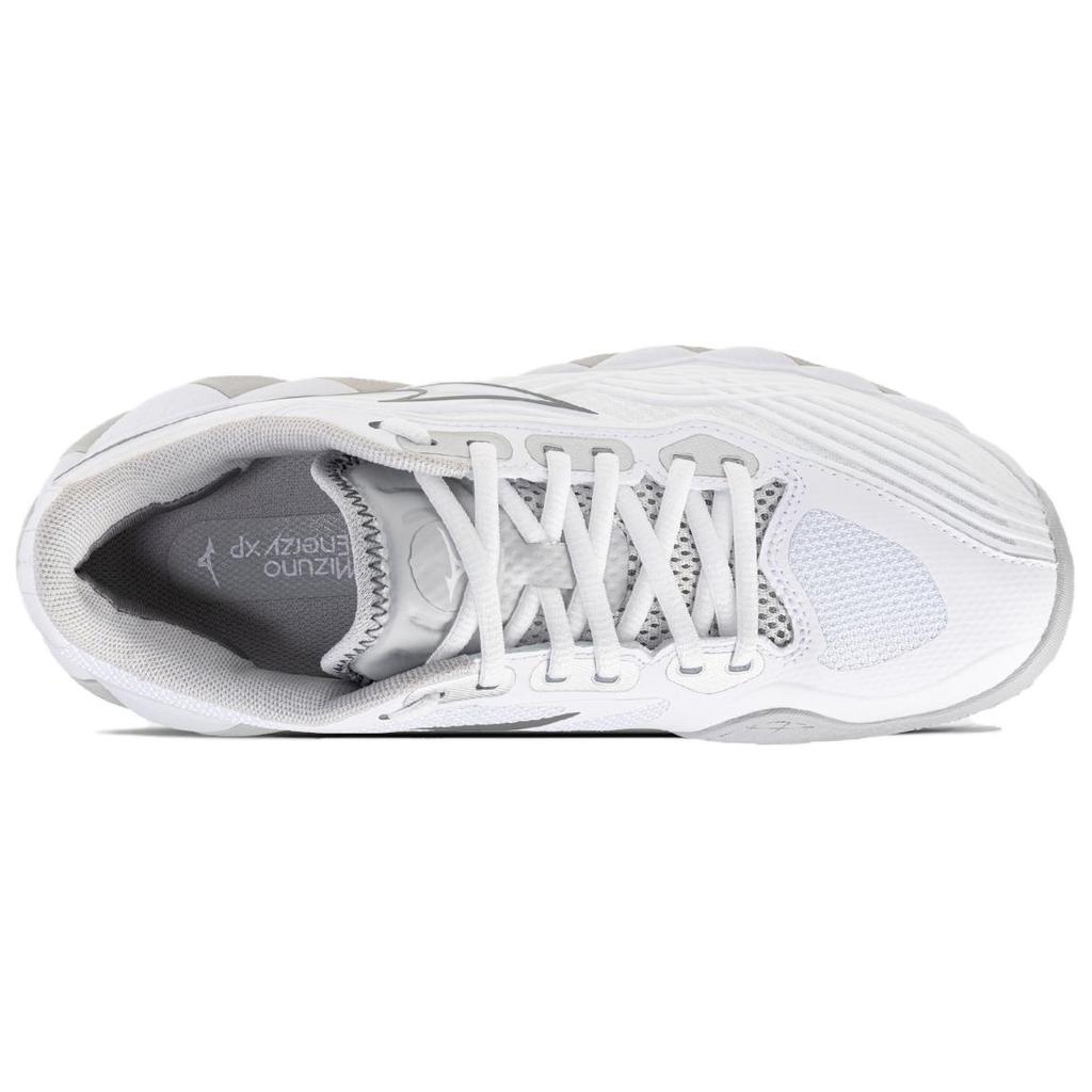 Mizuno Wave Enforce Tour 2 Удобная посадка Амортизация Прочные Низкие Теннисные Кроссовки Женские Кроссовки Белый Серебристо-Серый 61GA260103