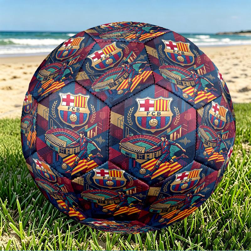 Футбольный мяч Barcelona FC, размер 5, из износостойкого ПУ, для матчей, тренировок и ежедневных занятий, подарок на день рождения для футбольных фанатов
