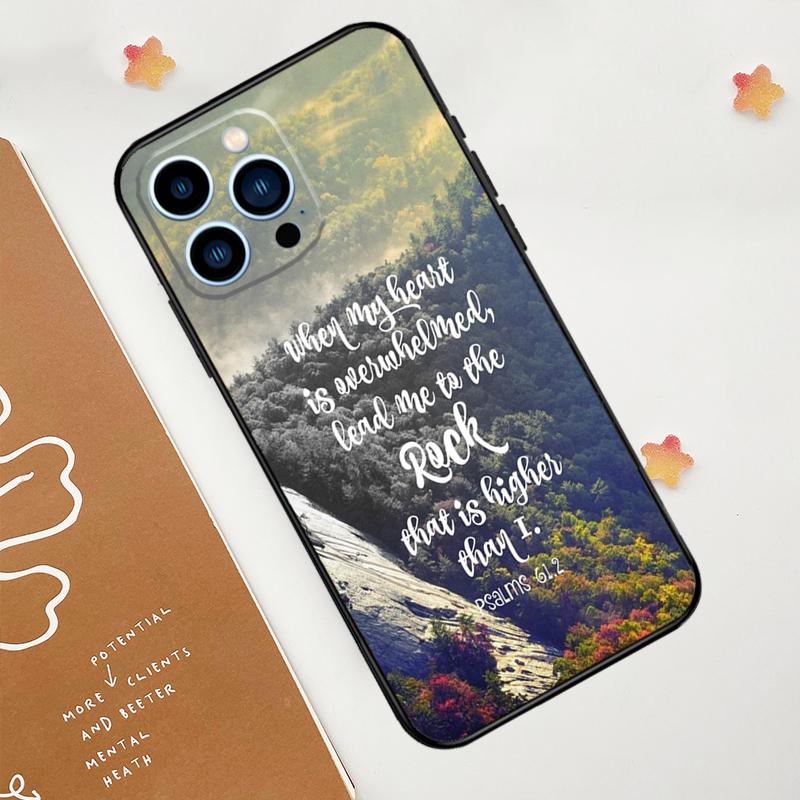 Христианский чехол с псалмами для iPhone 15 16 14 13 12 11 Pro Max Plus X XR XS 12 13 Mini Защитная крышка Аксессуары