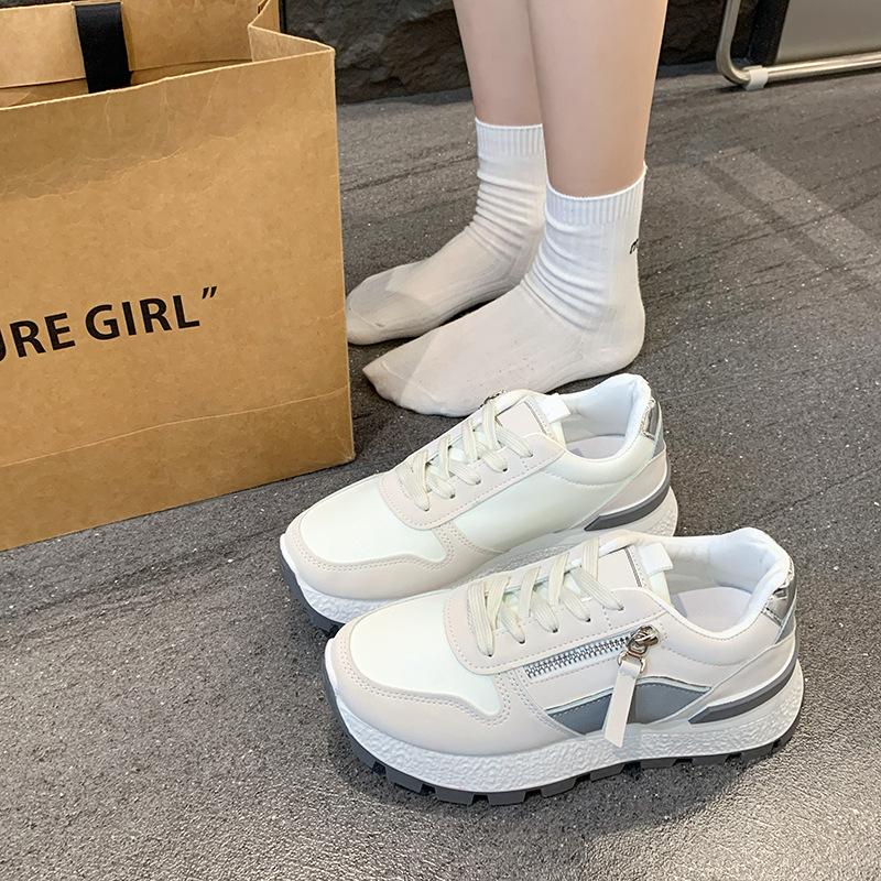 Женские кроссовки, легкие беговые кроссовки, весна, новые дышащие кожаные кроссовки на платформе, обувь Форреста Гампа, модная повседневная обувь для пап