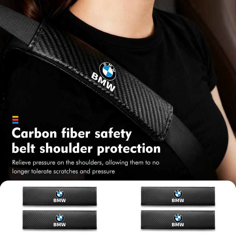 2pcs Car Seat Belt Shoulder Protection Pad Accessories For BMW M 1 3 4 5 6 7 Series M3 M6 F01 F02E34 E36 E70 F10 X6 X1 HS5
