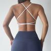 Женский спортивный бюстгальтер с мягкой подкладкой и открытой спиной, спортивный бюстгальтер для йоги и фитнеса