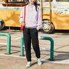 (WMNS) Вязаная толстовка с вышивкой логотипа Converse, фиолетовая, женская 10023945-A03