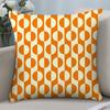 Orange Geometric Pillow Case 3D Print Polyester Fiber 40*40 cm Home Sofa Throw Pillow Cover Decoration Festival Gift