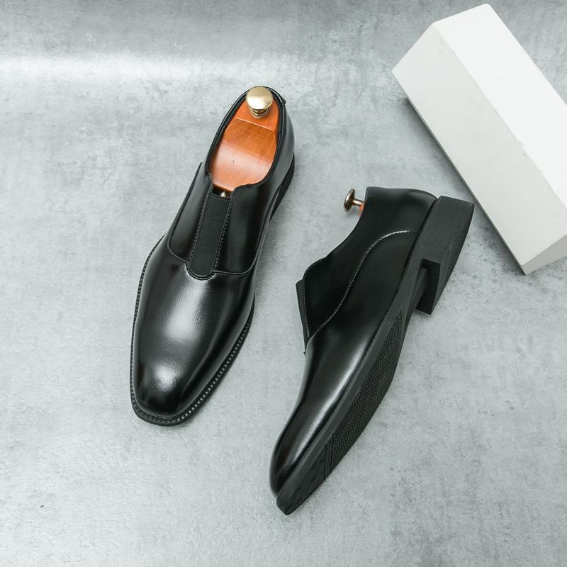 Fashion New Fashion Men's Slip-on Business Leather Shoes Evening Shoes Gentlman Dress Shoes Elegant Wedding Shoes Footwear Zapatillas