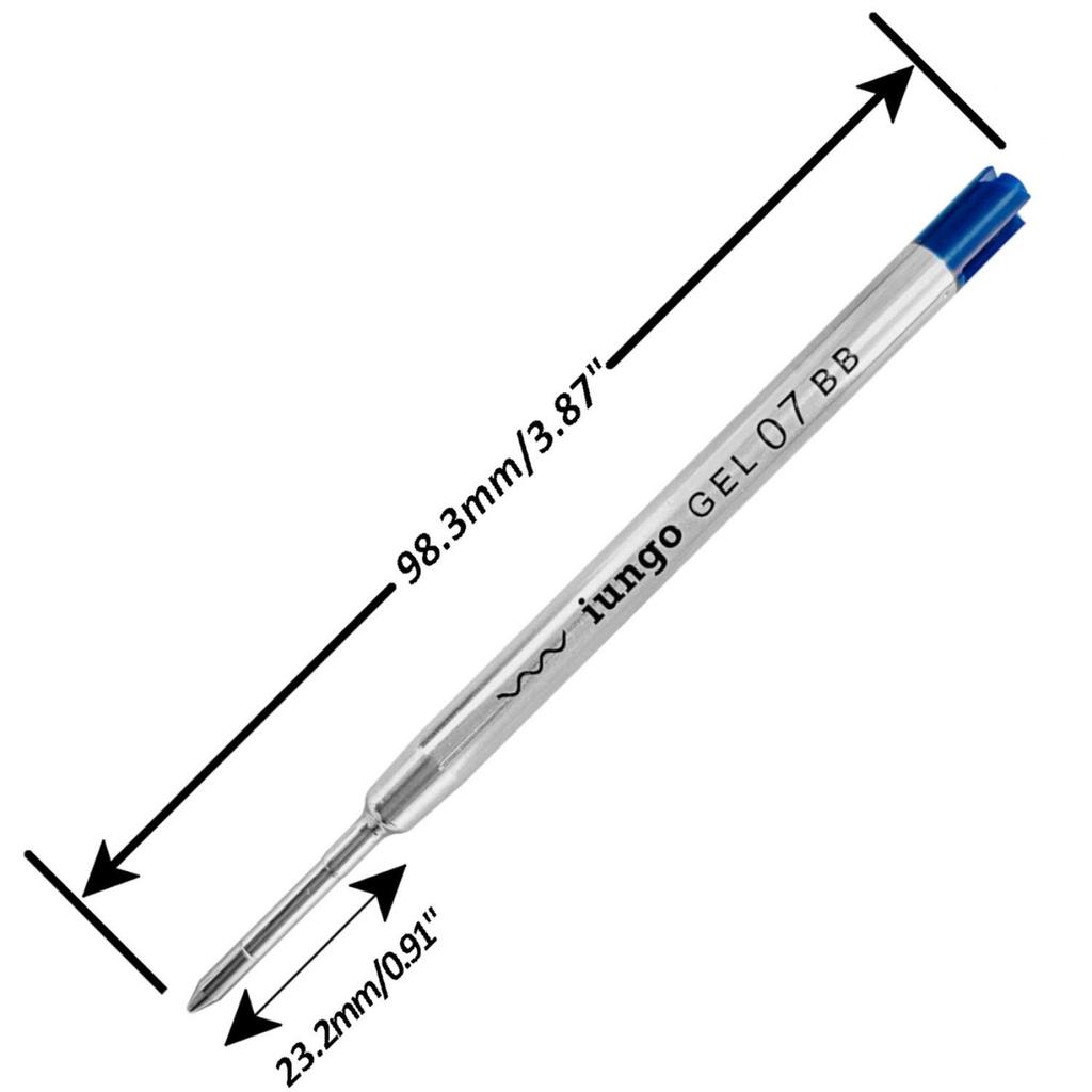 Iungo Совместимые Стержни для Гелевых Шариковых Ручек PARKER Parker Jetstream Prime (Синий, Черный, Металл, 10, 05)