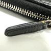 CHANEL Matelasse round Long Wallet Patent calf leather Black