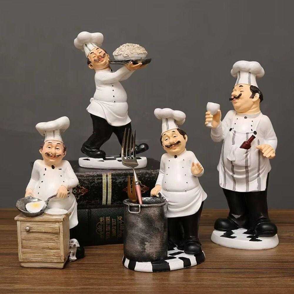 Handicraft Farmhouse Cake Shop Decor Simulated Kitchen Chef Figurine  Balcony Garden Supplies