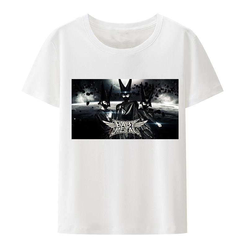 Новое поступление BABYMETAL Heavy Metal Electroacoustic Band Футболка Rock Band Унисекс и для женщин Подарочная футболка для отдыха на улице в стиле хип-хоп Модная футболка