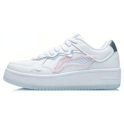 Li Ning Rising Phoenix Термостойкие Нескользящие Низкие Кеды для Скейтборда Женские Белые AGCR304-1