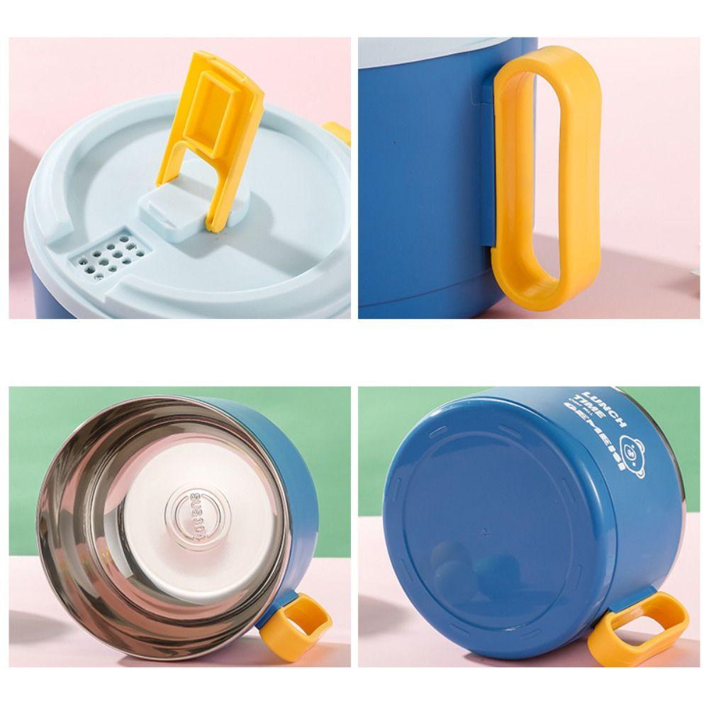 1300ML Leakproof Instant Noodle Bowl Large Capacity Udon Soup Bowl Lunch Box For Students, Office