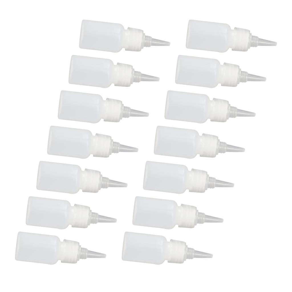 100Pcs Plastic Squeeze Bottles 20ml with Scale Tip Cap for Liquid Condiment Sauce Paint Oil Glue Icing Baking Art Craft
