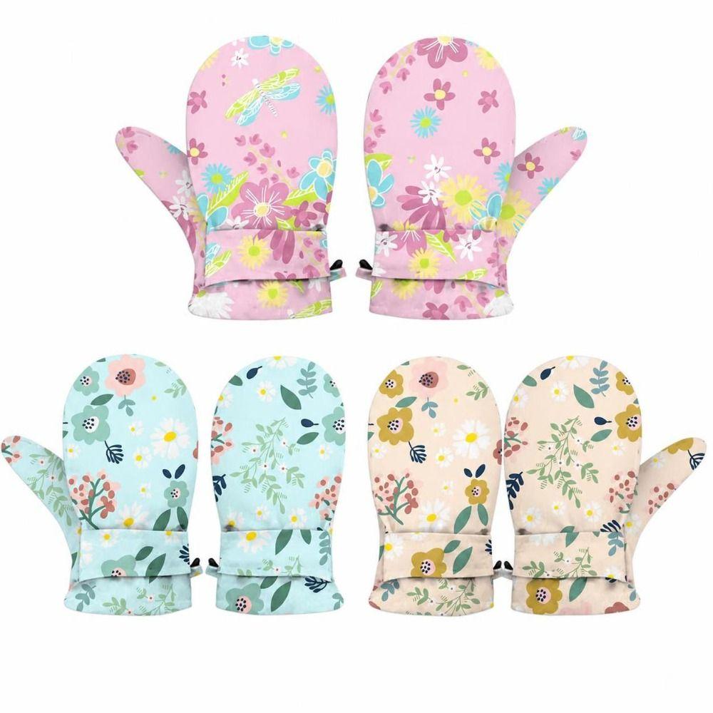 Waterproof Kids Mittens Fleece Lined Ski Mittens Thick Thermal Toddler Mittens