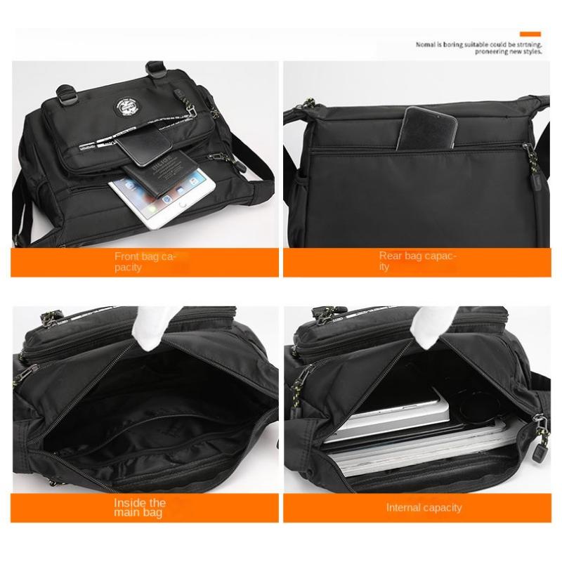 Пятислойная многослойная мужская сумка-мессенджер, мужская сумка большой вместимости, сумка через плечо, водонепроницаемый и износостойкий рюкзак, несколько карманов