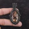 Birds Eye Jasper Pendant Copper Wire Wrapped Pendant Beautiful Copper Jewelry Handmade Gemstone Pendant Wire Wrapped Jewelry Engagement Gift